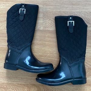 Zara Girls Black Quilted Boots
